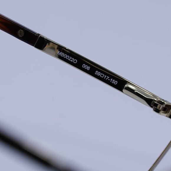 Montblanc MB0022O 006 Eyeglasses Gold 59mm Rectangle Frame - Picture 5 of 10